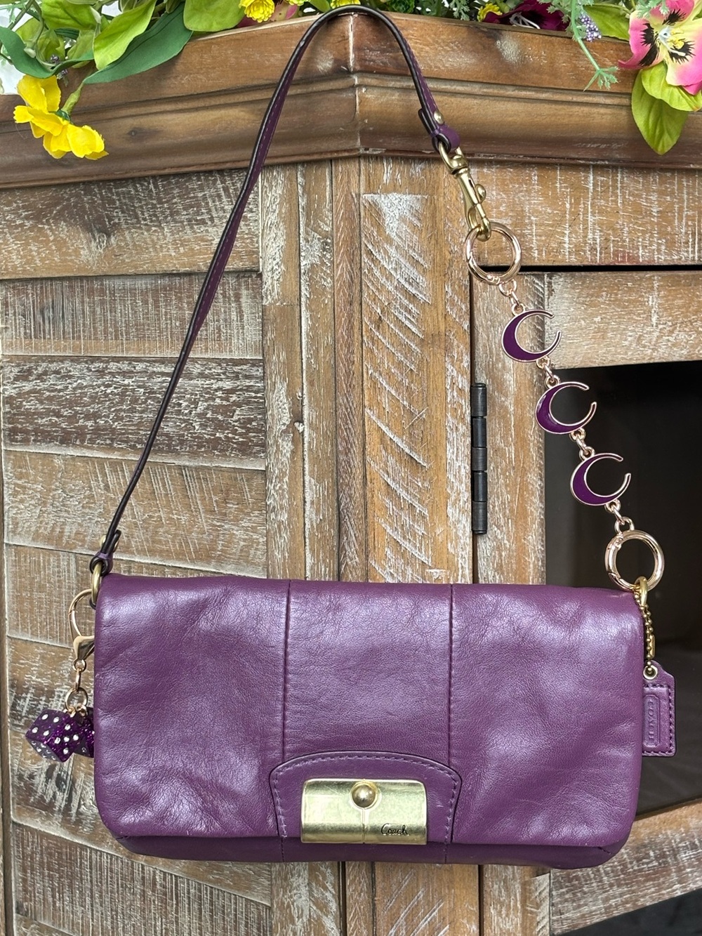 💜🎲Y2k COACH Kristin Large Wristlet Mini Bag🎲💜